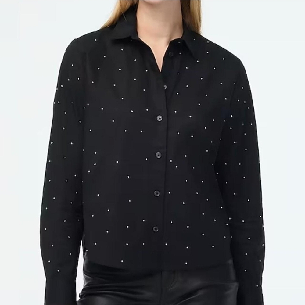Black Jeweled Women's Top